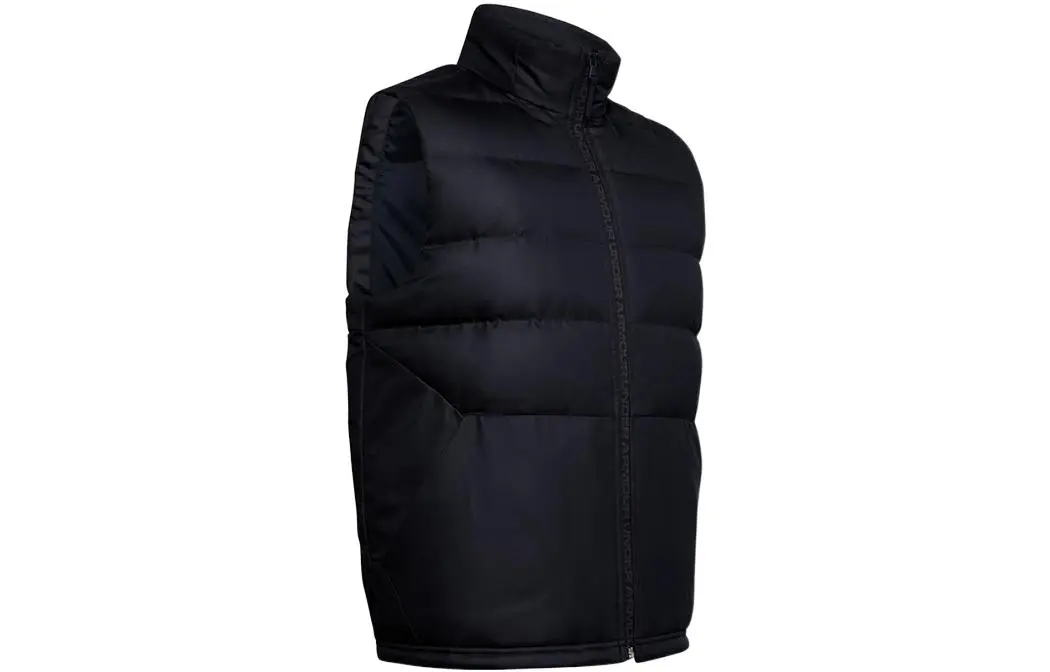 Under Armour Down Vests Men's Black Stand Collar Moderate