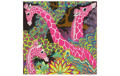 HERMES Hermès Giraffe Figure Fashion and Casual Scarf Women's Style