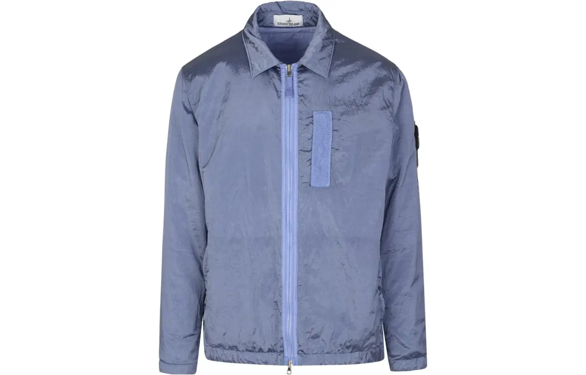 STONE ISLAND Jackets Men's Blue Lapel Moderate Other
