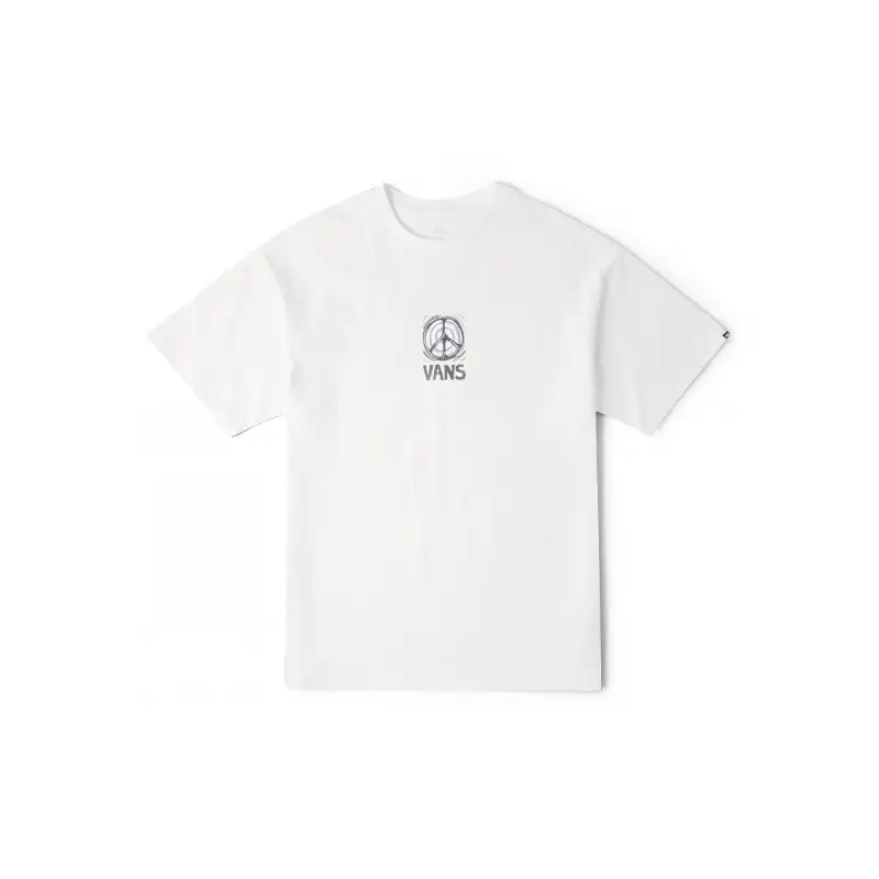 Vans T Shirts Unisex White Crew Neck Moderate Straight Fit