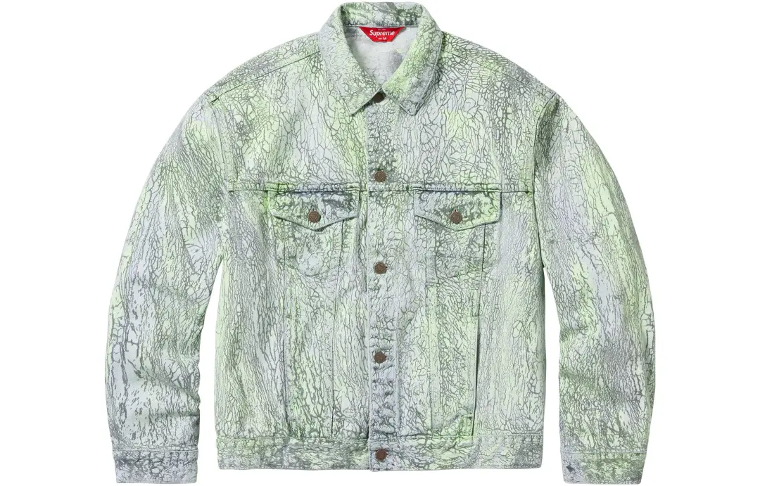 Supreme Crackle Denim Trucker Jacket