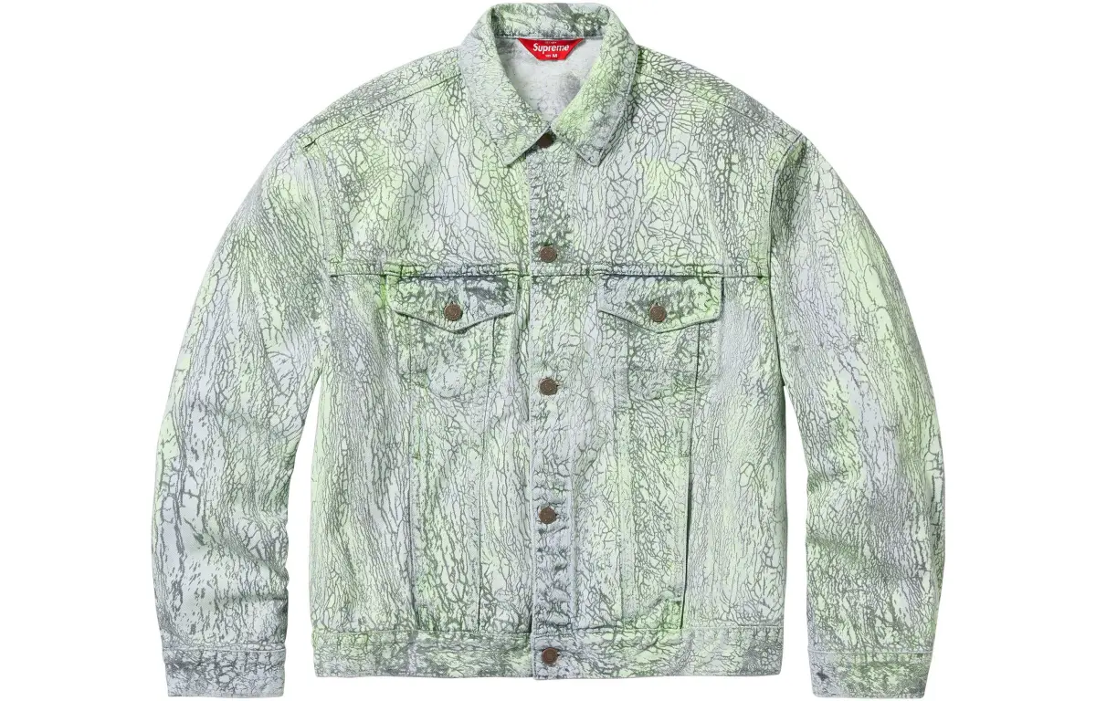 Supreme Crackle Denim Trucker Jacket