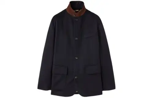 Loro Piana Suede collar Cashmere Jacket