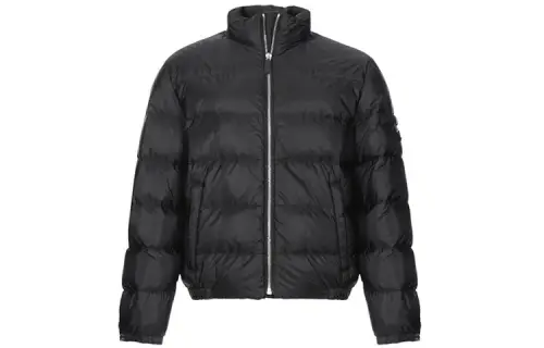 PRADA Down Jackets Men's Black Stand Collar Moderate