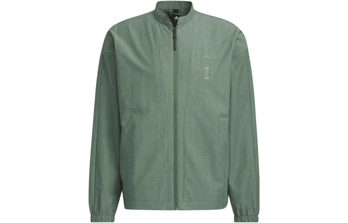 Adidas Jackets Men's Oxidation Green Stand Collar Moderate Other