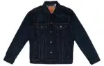 Levis Denim Jackets Men's Dark Blue Lapel Moderate Straight Fit