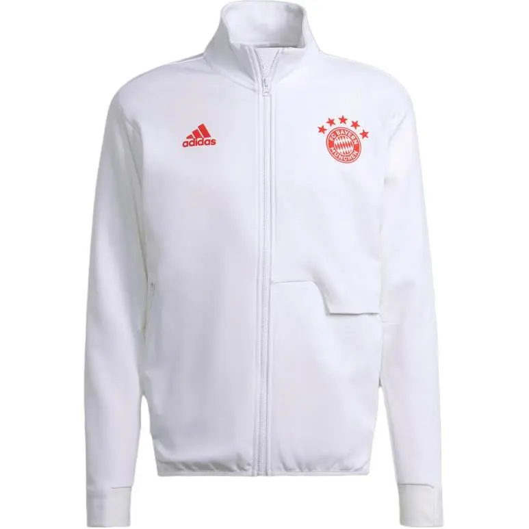 Adidas Jackets Men's White Crew Neck Moderate Other