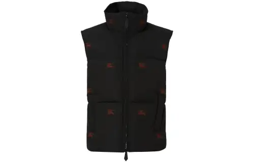 Burberry Embroidered Ekd Nylon Puffer Gilet