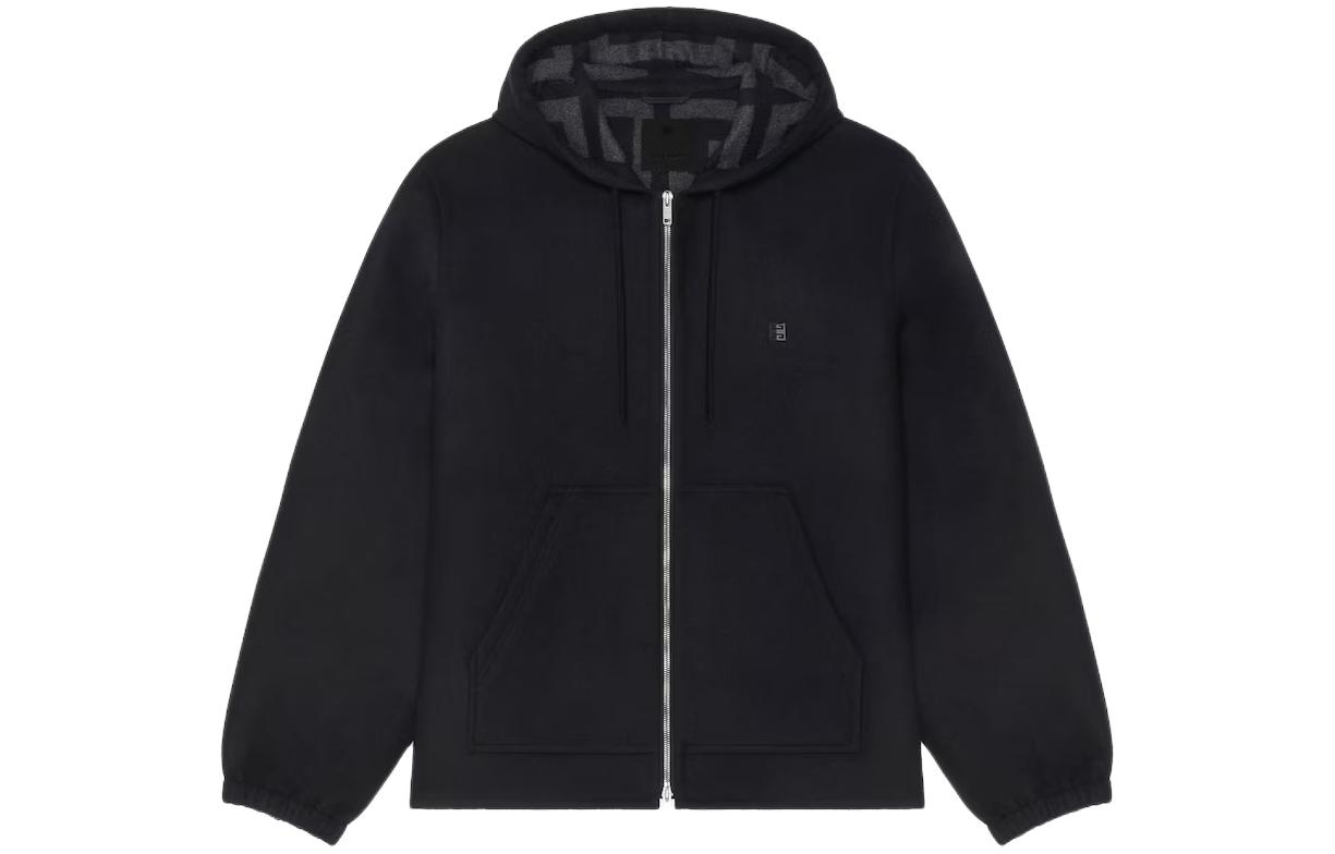 Мужская куртка Givenchy GIVENCHY Hoodie in Double Face Logo (черная)