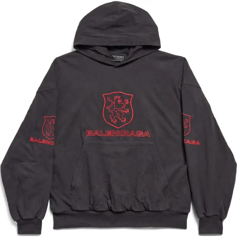Balenciaga Logo Embroidered Hoodie
