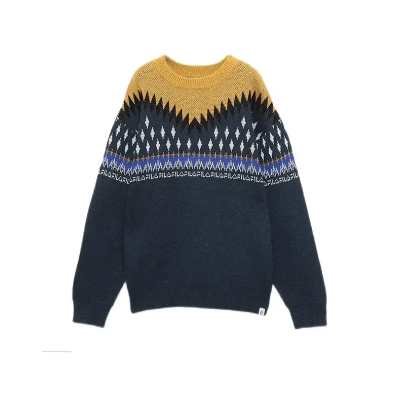 FILA FW24 NORDIC SWEATER Knitwear Unisex Marine Blue