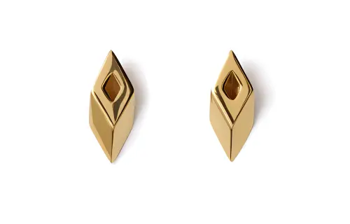 Burberry Hollow silver stud earrings