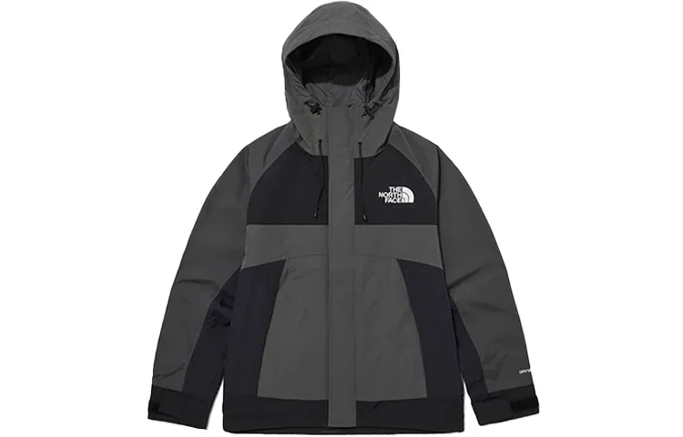 THE NORTH FACE Mountain Windproof Windbreaker Jacket Unisex Black Gray