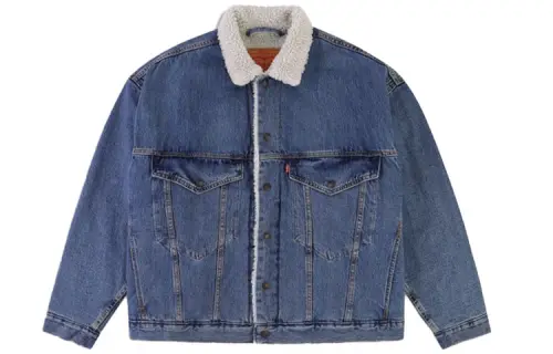 Denim long-sleeve, jacket for men and women, classic length