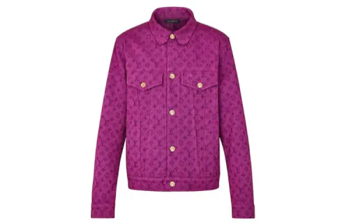 LOUIS VUITTON Denim Jacket Men's Purple