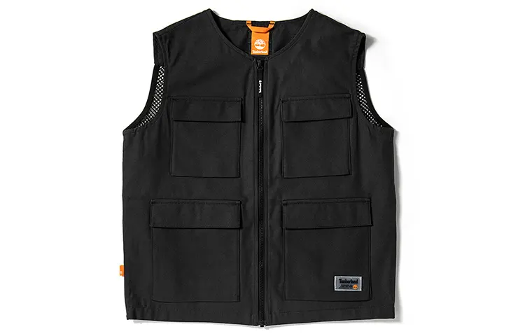 Timberland Vests Men's Black Collarless Thin Other