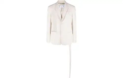 OFF WHITE Double Pap 2butt Drill Blazer