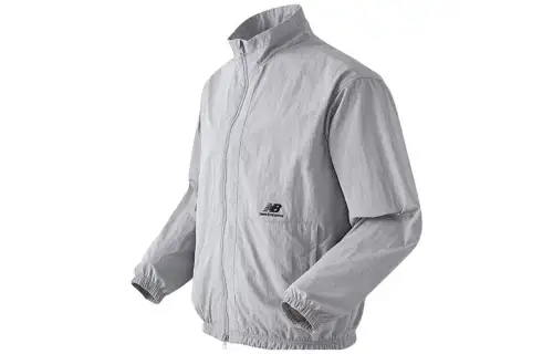 New Balance Jackets Men's Gray Hooded Moderate Workwear