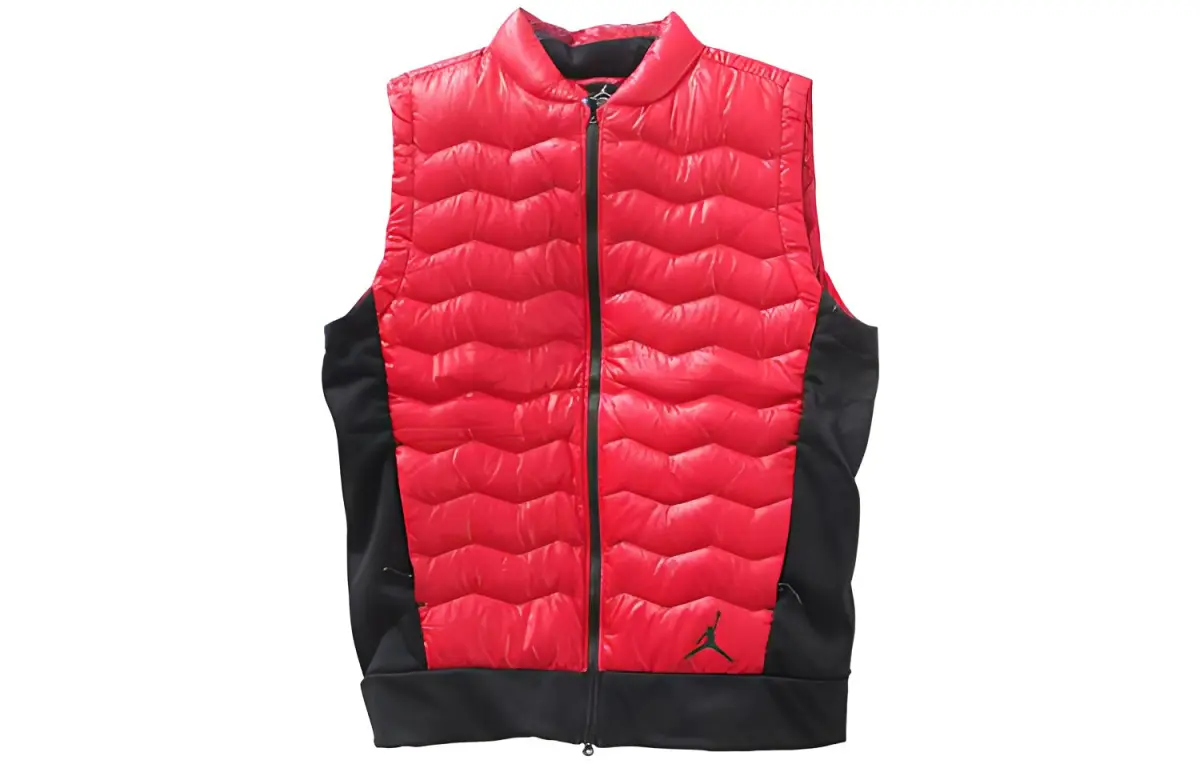 Jordan Down Vests Men's Red Crew Neck Moderate Other