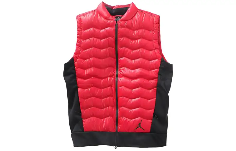 Jordan Down Vests Men's Red Crew Neck Moderate Other