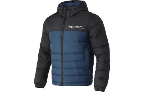 Li Ning Down Jackets Men's Guangdong Blue Stand Collar Moderate Quilted Down Jacket