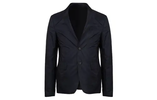PRADA Business Suits Men's Dark Blue Lapel Thin Business Suit