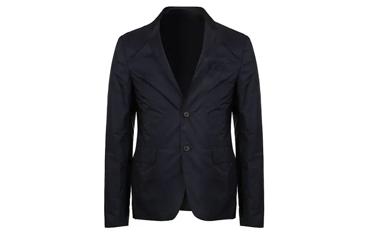 PRADA Business Suits Men's Dark Blue Lapel Thin Business Suit