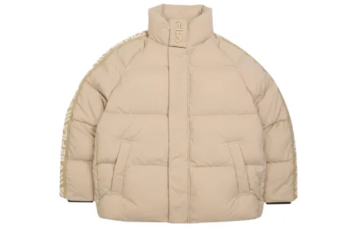 FILA Down Jackets Unisex Beige Stand Collar Moderate