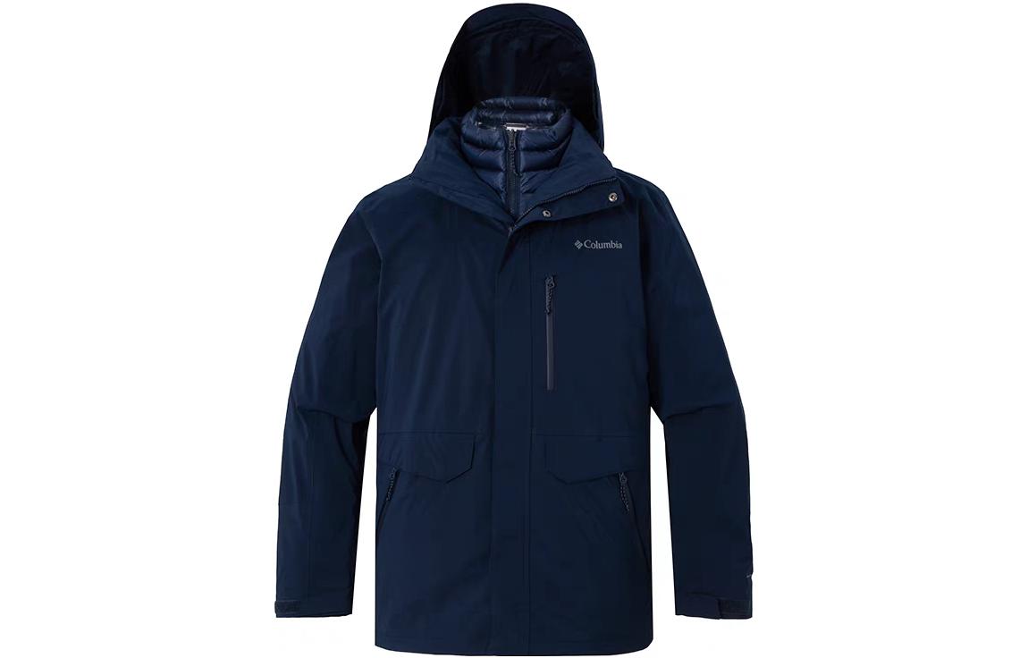 Columbia Columbia, travel removable velvet waterproof liner, windproof keep warm jacket, three-in-one, goose down