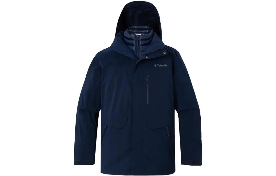 Columbia Waterproof And Windproof To Keep Warm Windbreaker Jacket Men's Dark Blue