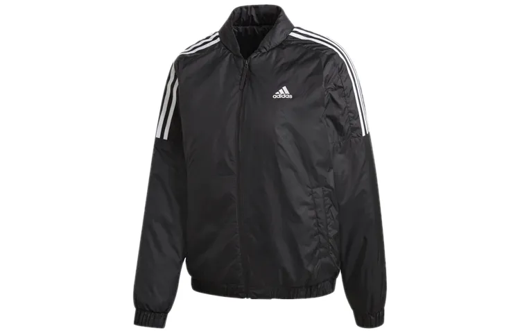 Adidas Puffer Jackets Women's Black Baseball Collar Moderate Other
