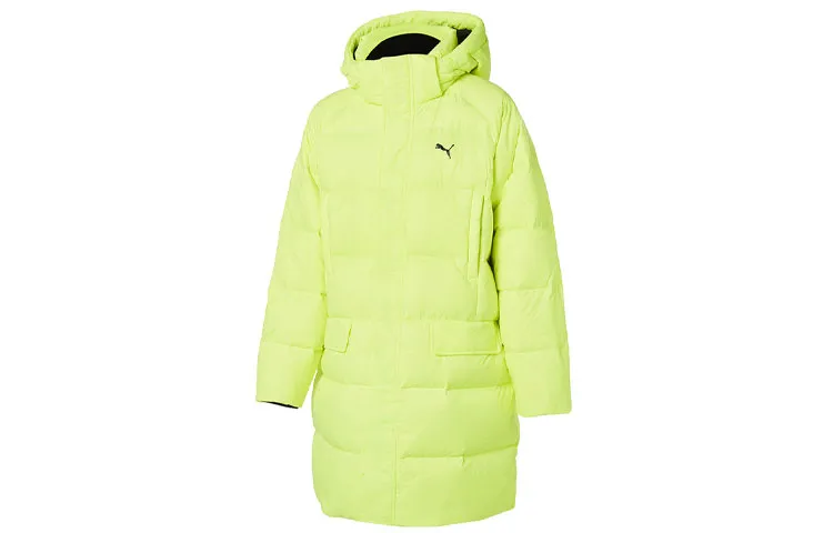 PUMA Down Jackets Unisex Green Hooded Thickened Other
