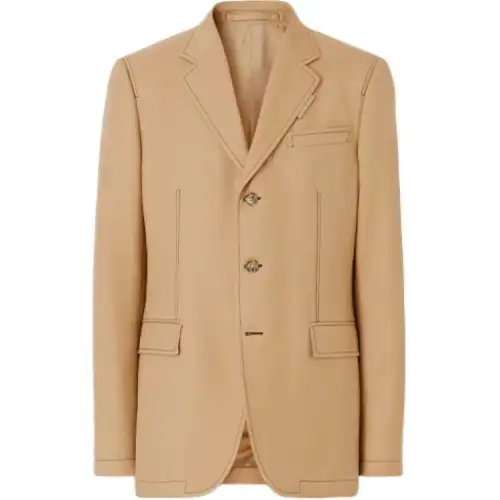Burberry Business Suits Men's Camel Suit Collar Moderate