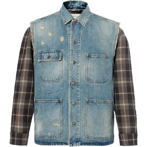 GUCCI Denim Jacket Men's Light Blue