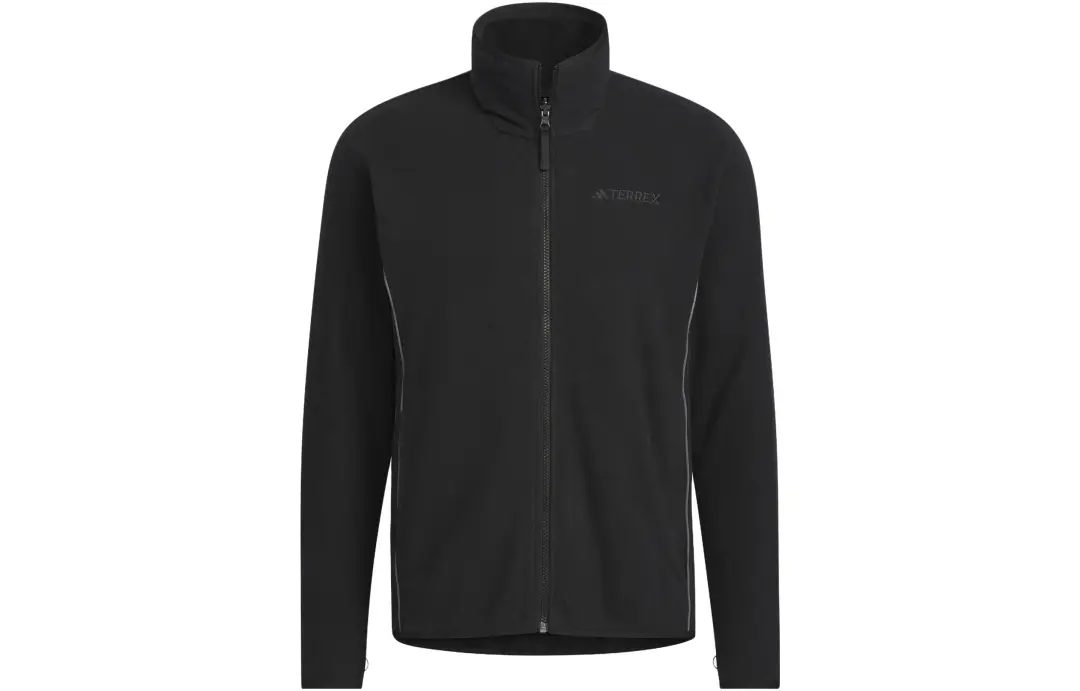 Adidas Windbreaker Jackets Men's Black Stand Collar Moderate