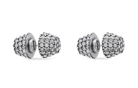 Balenciaga Brass Stud Earrings Women's
