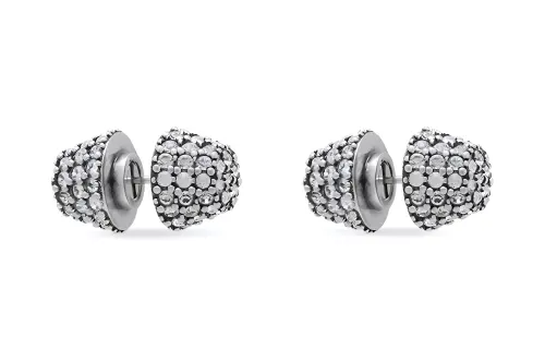 Balenciaga Brass Stud Earrings Women's