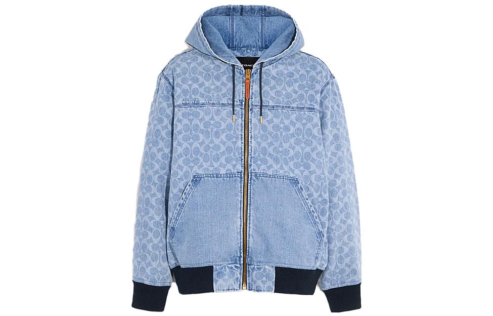COACH SS23 Denim Jacket Men's Blue
