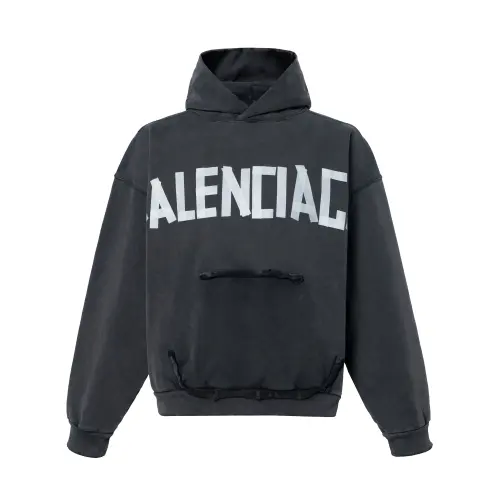 Balenciaga Ripped Pocket Tape Type Hoodie