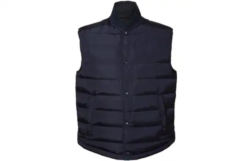 PRADA Vests Men's Blue V Neck Moderate Other
