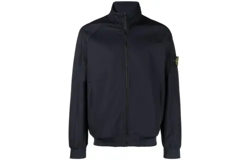 STONE ISLAND Jackets Men's Prussia Blue Stand Collar Moderate Pilot