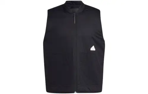 Adidas Vests Men's Black Stand Collar Moderate Other