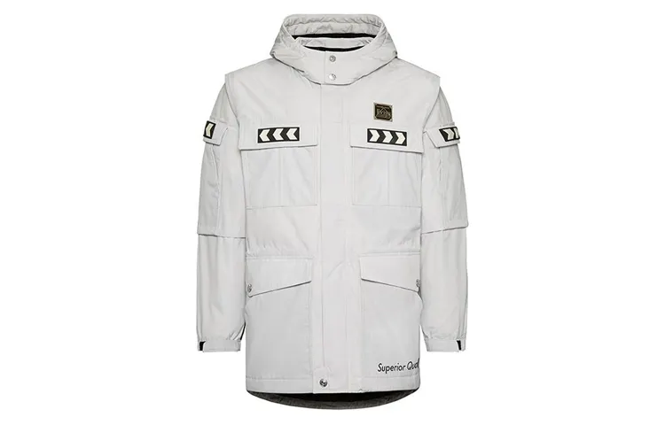 EVISU Down Jacket Men's Light Gray