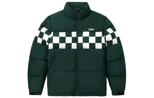 Vans Down Jackets Unisex Dark Green Stand Collar Moderate Other