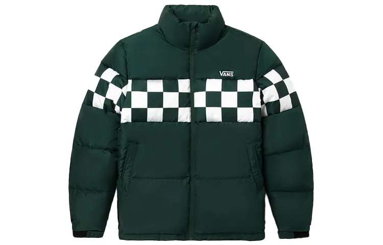 Vans Down Jackets Unisex Dark Green Stand Collar Moderate Other