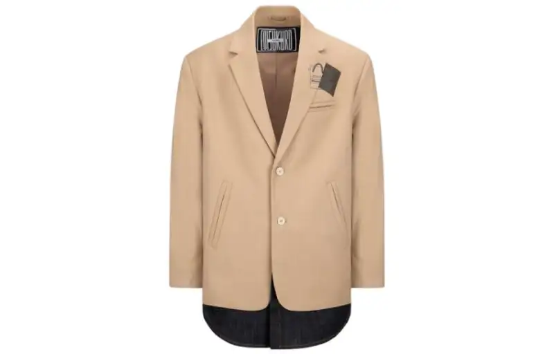 EVISU Business Suits Men's Brown Suit Collar Moderate Other