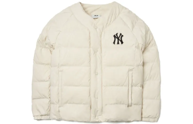 MLB Down Jackets Unisex Ecru Collarless Moderate Other