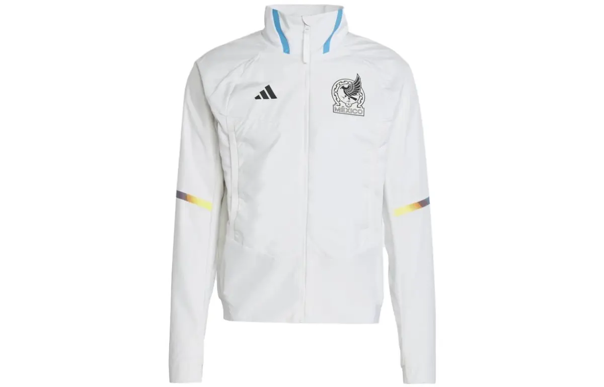 Adidas Jackets Men's White Stand Collar Moderate Other