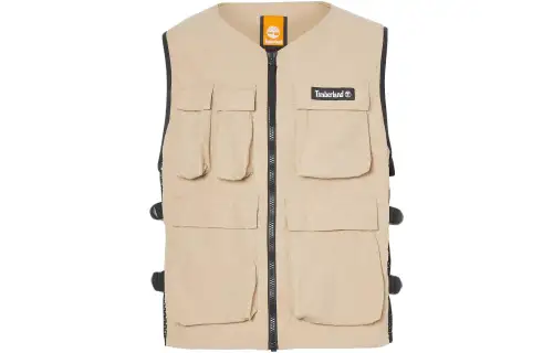 Timberland Vests Men's Khaki Crew Neck Moderate Other