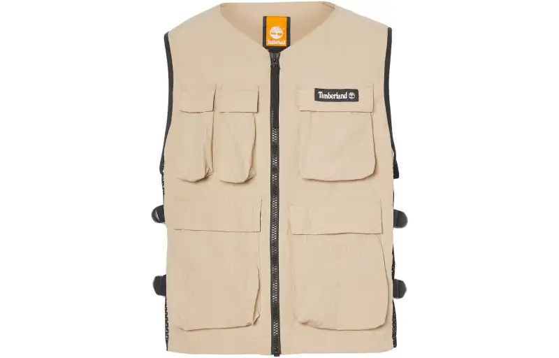 Timberland Vests Men's Khaki Crew Neck Moderate Other